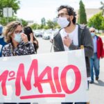 Sul Informação - Desfile do 1º de Maio destaca perda de direitos laborais durante a pandemia [fotogaleria]