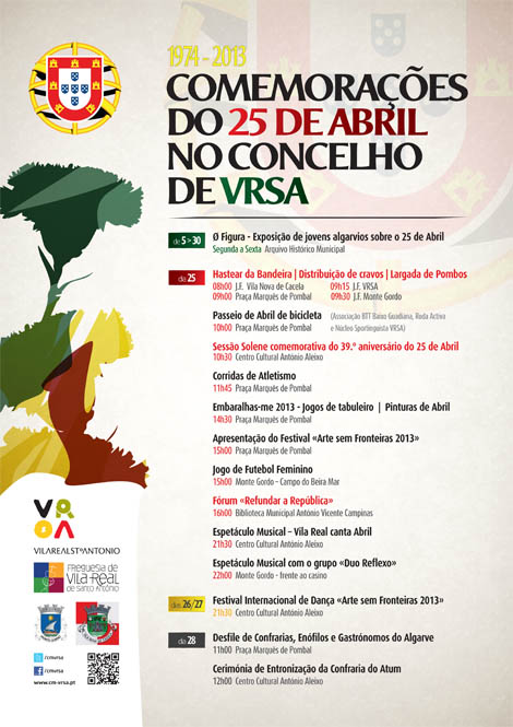 Sul Informação - Vila Real de Santo António assinala 25 de Abril com fórum de debate, exposições e provas desportivas