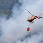 Sul Informação - Dois canadairs, dois aviões ligeiros e três helicópteros ajudaram a controlar fogo na Serra de Monchique