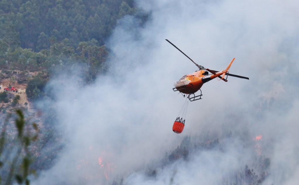 Sul Informação - Dois canadairs, dois aviões ligeiros e três helicópteros ajudaram a controlar fogo na Serra de Monchique