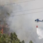 Sul Informação - Dois canadairs, dois aviões ligeiros e três helicópteros ajudaram a controlar fogo na Serra de Monchique