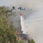 Sul Informação - Dois canadairs, dois aviões ligeiros e três helicópteros ajudaram a controlar fogo na Serra de Monchique