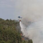 Sul Informação - Dois canadairs, dois aviões ligeiros e três helicópteros ajudaram a controlar fogo na Serra de Monchique