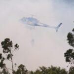 Sul Informação - Dois canadairs, dois aviões ligeiros e três helicópteros ajudaram a controlar fogo na Serra de Monchique
