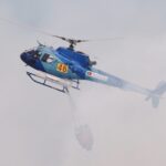 Sul Informação - Dois canadairs, dois aviões ligeiros e três helicópteros ajudaram a controlar fogo na Serra de Monchique