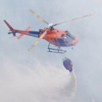 Sul Informação - Dois canadairs, dois aviões ligeiros e três helicópteros ajudaram a controlar fogo na Serra de Monchique