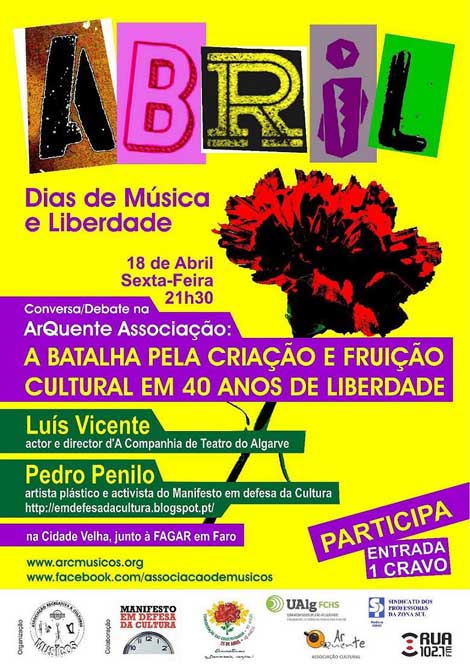 Sul Informação - ArQuente acolhe «Abril, dias de música e liberdade» da associação de músicos