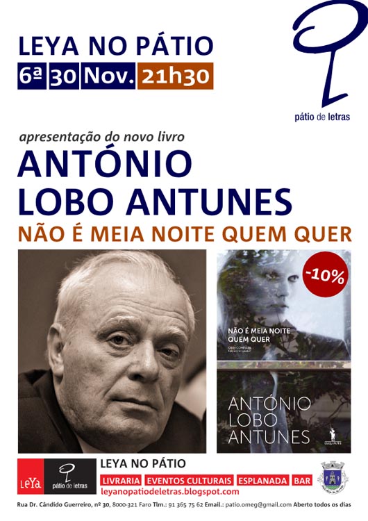 Sul Informação - António Lobo Antunes apresenta novo romance no Pátio de Letras na sexta-feira