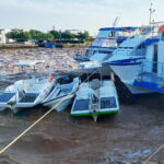Sul Informação - Sete embarcações desprenderam-se no rio Gilão, uma delas afundou-se, devido à enxurrada