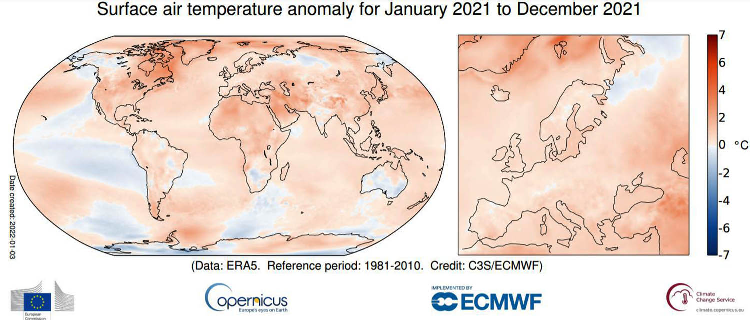 Sul Informação - Ano de 2021 foi muito quente a nível global, em Portugal a seca juntou-se ao calor