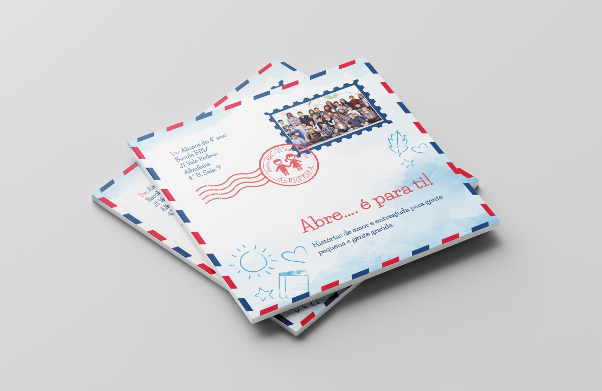 Sul Informação - LIvro-envelope feito por crianças de Albufeira, solidárias com quem não tem caixa postal