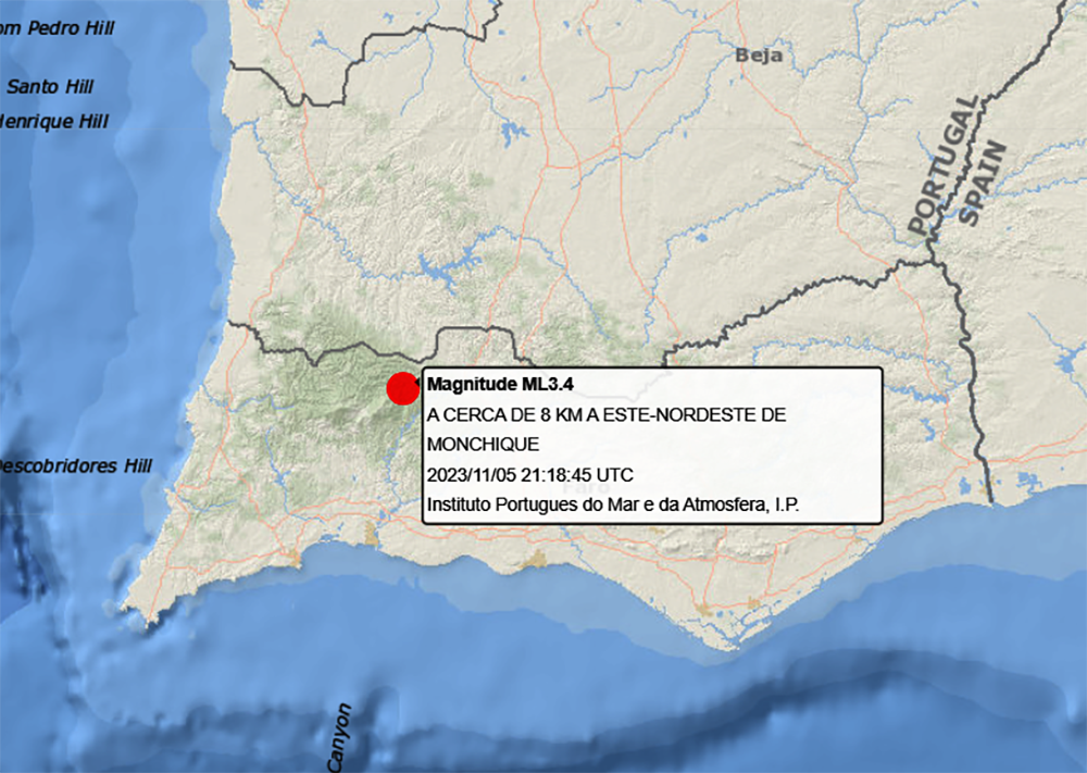 Sul Informação - Sismo de 3.4 (Richter) registado na serra de Monchique