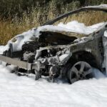 Sul Informação - Carro do diretor da Orquestra de Jazz do Algarve destruído pelo fogo na A22