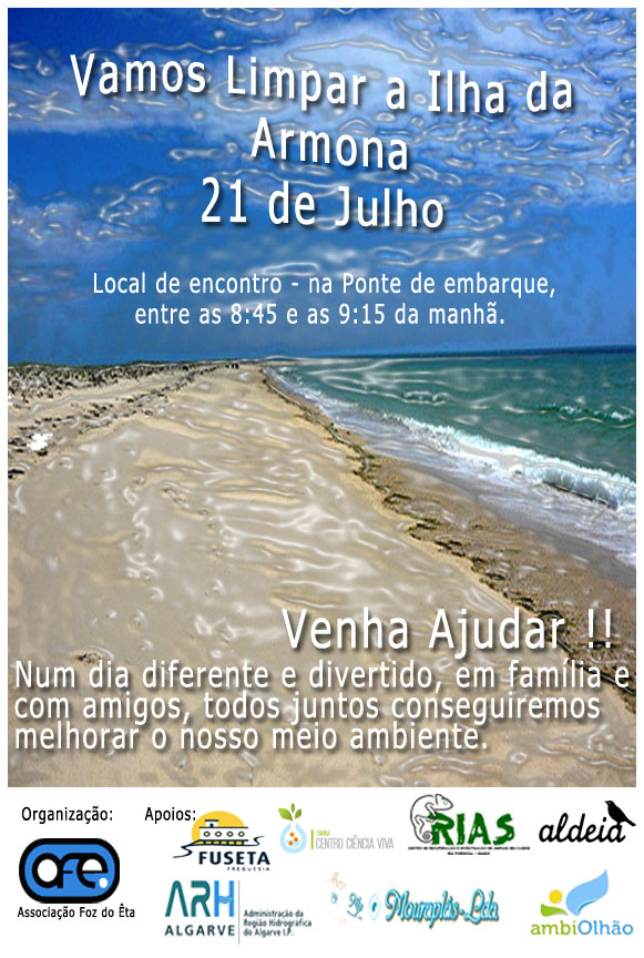 Sul Informação - Associação Foz do Êta promove limpeza da ilha da Armona