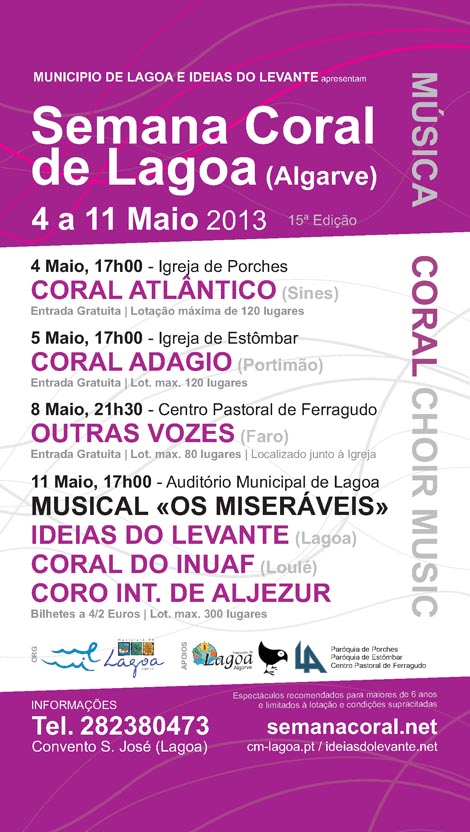 Sul Informação - Semana Coral volta a espalhar música por Lagoa de 4 a 11 de maio