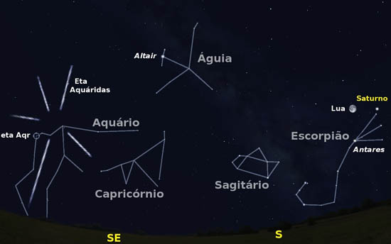 Sul Informação - O céu de Maio, mês da chuva de meteoros das Eta Aquáridas