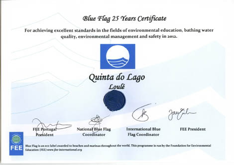 Sul Informação - Praias da Quinta do Lago e Vale do Lobo distinguidas com certificado Bandeira Azul 25 anos