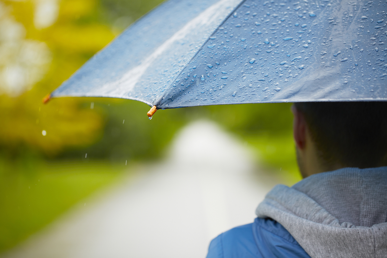 chuva com guarda chuva