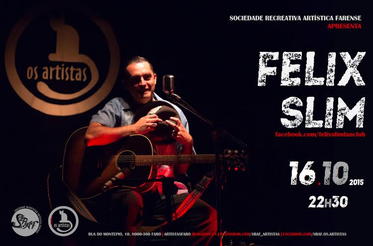 Sul Informação - Espanhol Felix Slim traz blues à Sociedade Recreativa Artística Farense