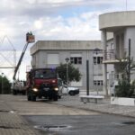 Sul Informação - Chuva forte inunda primeiro andar de escola em Beja, que está sem telhado devido a obras