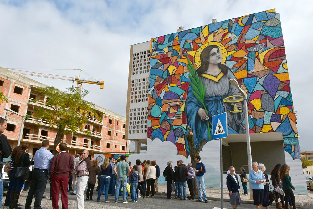 Sul Informação - Mural de Santa Luzia aproxima comunidade de Loulé da arte urbana (com fotos)