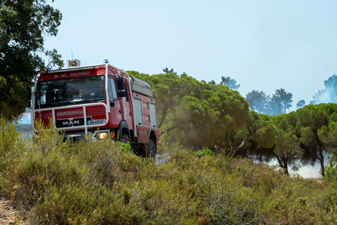 Sul Informação - Incêndio de Gambelas lavra a poucos metros da vedação da Universidade do Algarve