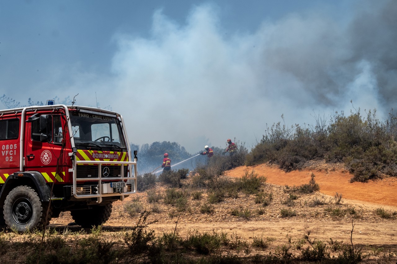 Sul Informação - Incêndio de Gambelas lavra a poucos metros da vedação da Universidade do Algarve