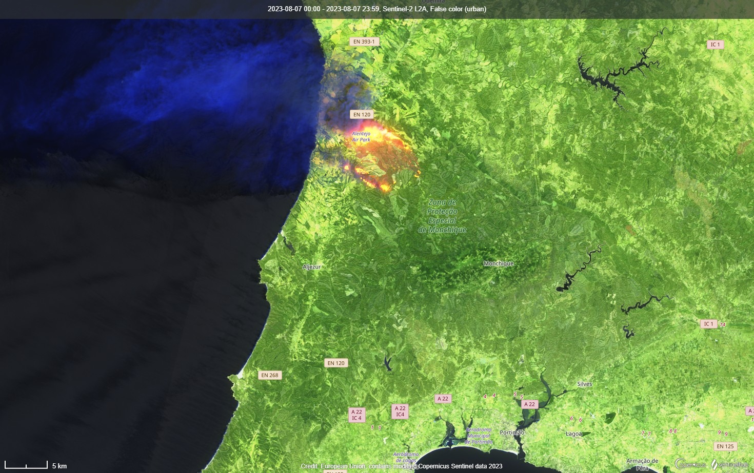 Sul Informação - Fogo em Odemira já queimou 7000 hectares