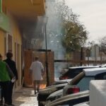 Sul Informação - Incêndio junto a obra em Faro já foi dominado [com fotos]