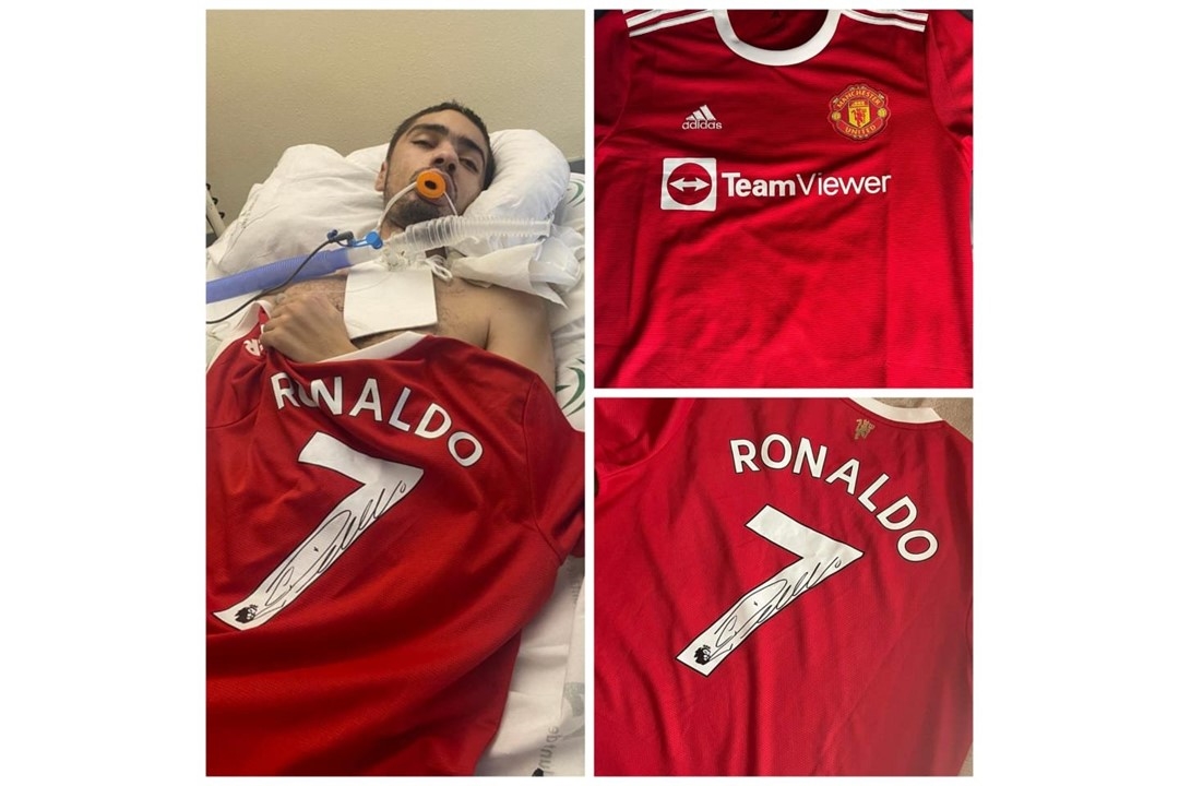 Sul Informação - Camisola autografada por Ronaldo sorteada para ajudar jovem algarvio agredido em Espanha
