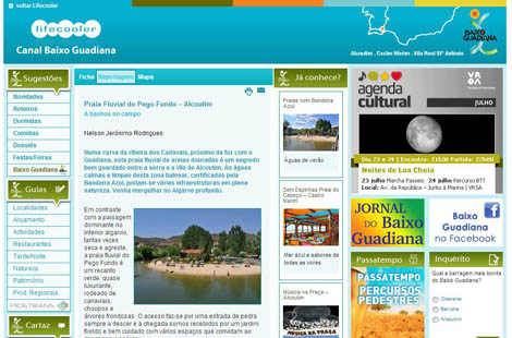 Sul Informação - Baixo Guadiana no site turístico Lifecooler é um sucesso crescente