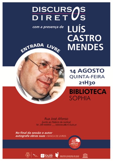 Sul Informação - Luís Castro Mendes fala em «Discurso Direto» na Biblioteca de Loulé