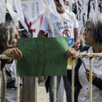 Sul Informação - Manifestantes e até cegonhas anti-petróleo esperaram o ministro do Ambiente e esperaram e esperaram…