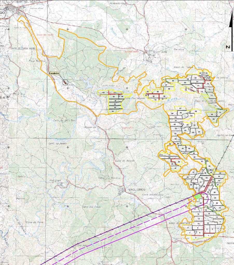 Mapa Central Fotovoltaica Vaqueiros Ampliado