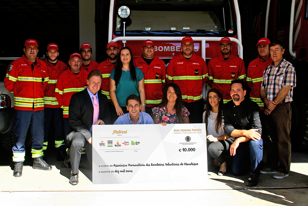Sul Informação - Grupo de Restaurantes em Almancil angaria 10.000 euros para os Bombeiros Voluntários de Monchique