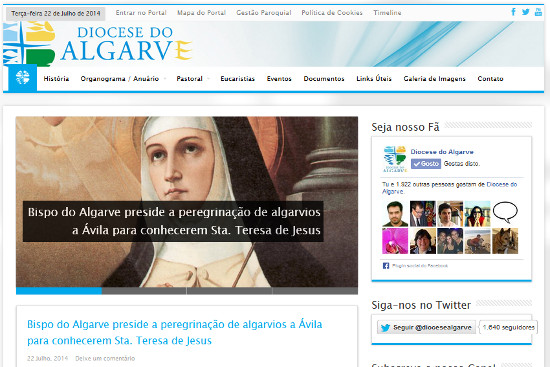 Sul Informação - Diocese do Algarve lança novo site com mais conteúdos e imagem renovada