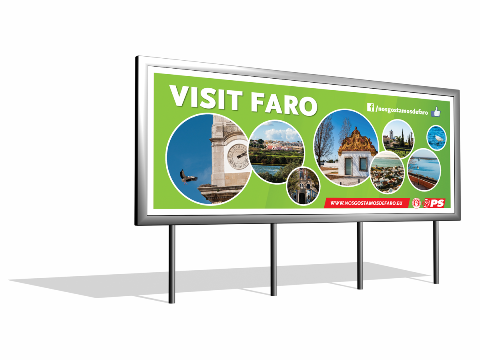Sul Informação - Paulo Neves usa outdoor de campanha para convidar turistas a visitar Faro