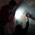 Sul Informação - Pinturas murais no edifício da antiga rodoviária de Évora são alvo de estudo