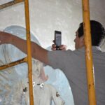 Sul Informação - Pinturas murais no edifício da antiga rodoviária de Évora são alvo de estudo