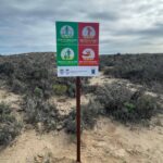 Sul Informação - Placas na Culatra e na Deserta sensibilizam para a defesa das dunas