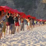 Sul Informação - Pessoas de 40 países formaram mensagem humana gigante na praia de Odeceixe contra exploração de petróleo