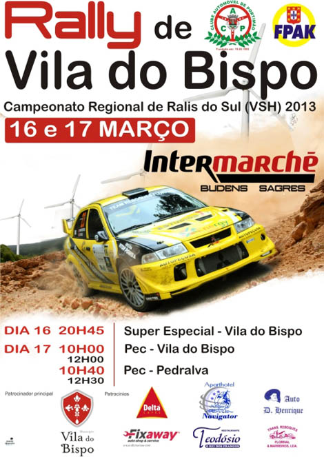 Sul Informação - Rally de Vila do Bispo disputa-se a 16 e 17 de março