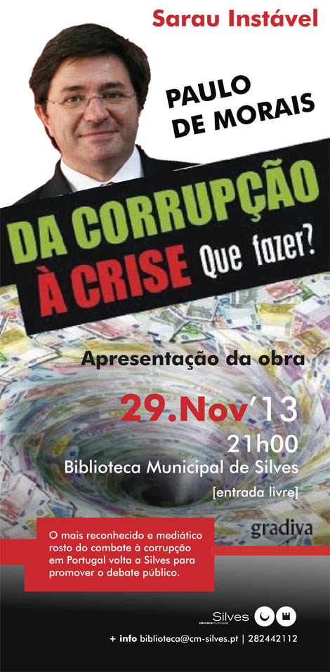 Sul Informação - Paulo Morais apresenta livro “Da corrupção à crise. Que fazer?” em Silves