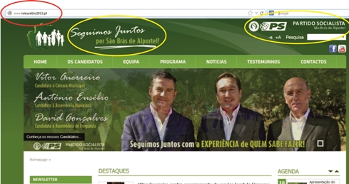 Sul Informação - PSD de São Brás denuncia desvio do site de campanha de Rui Eusébio