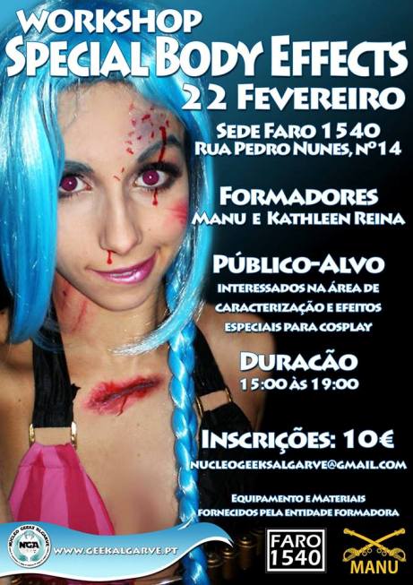 Sul Informação - Núcleo de Geeks do Algarve promove workshop de «Special Body Effects» em Faro