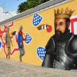 Sul Informação - D. Sancho e Al-Mutamid são protagonistas de obra de arte urbana em Silves