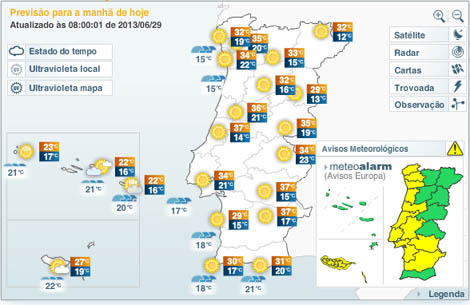 Sul Informação - Nebulosidade no interior sul e aviso amarelo de calor no Alentejo