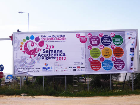 Sul Informação - Cartaz da Semana Académica invade outdoors do Algarve e Alentejo