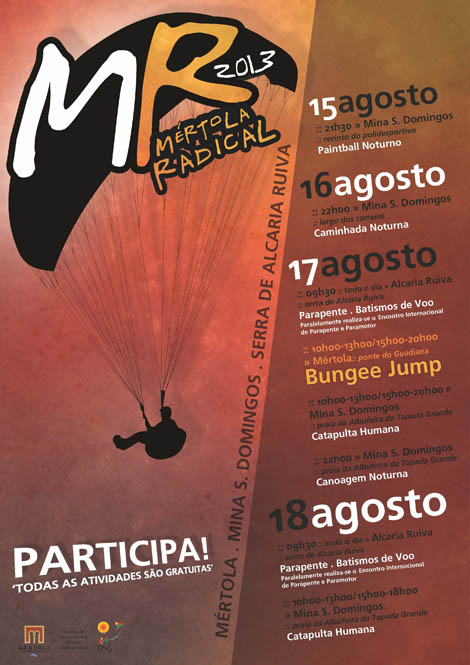 Sul Informação - Mértola Radical oferece parapente, paintball noturno, bungee jump e muito mais