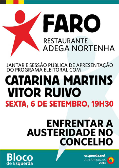 Sul Informação - Líder bloquista em Faro para apresentação do programa de Vítor Ruivo